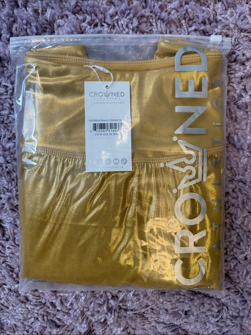 Crowned Athletics Gold Athletic Skort